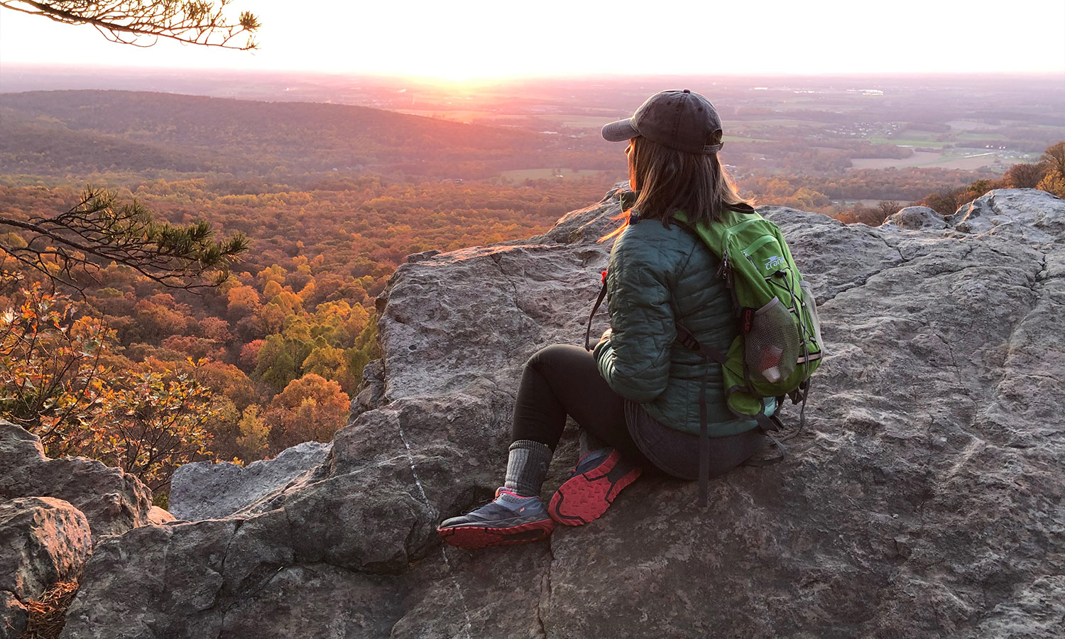 Annapolis Rock Sunset Hiker