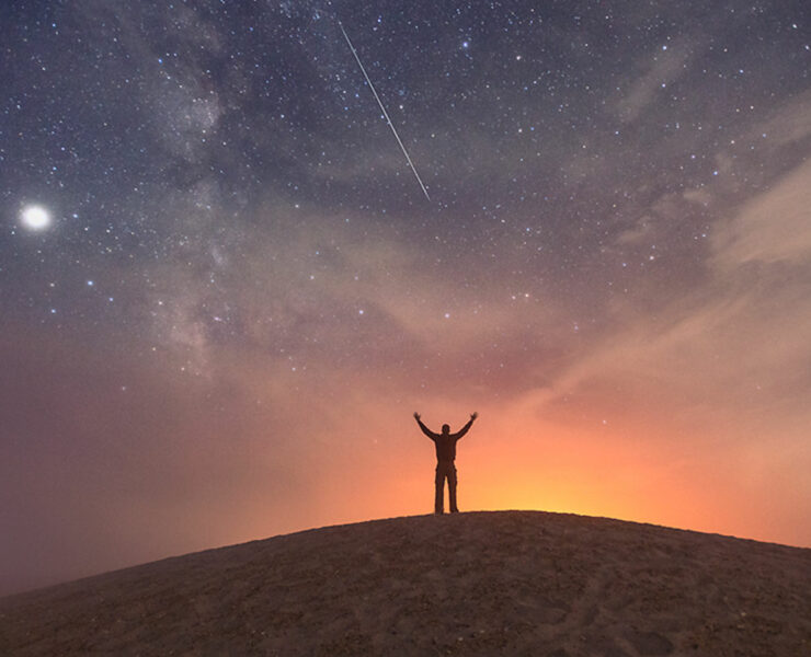 Assateague Self Portrait Meteor Shower
