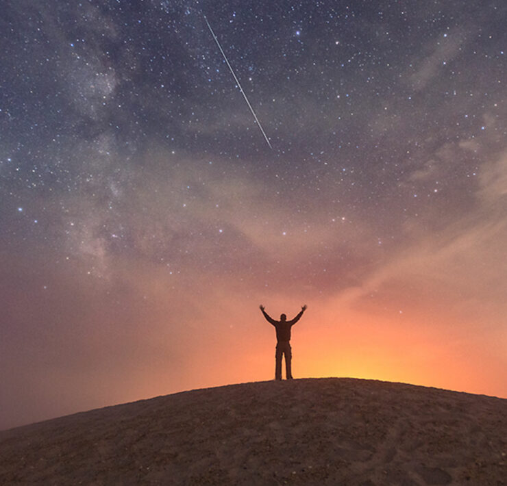 Assateague Self Portrait Meteor Shower