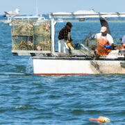 People on a boat in the ocean