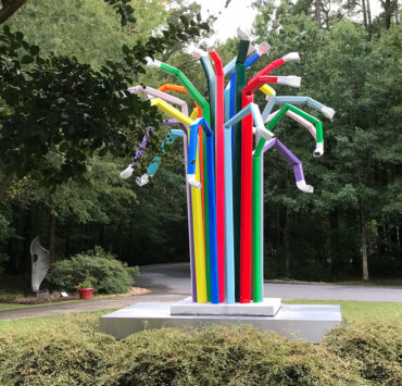 "Sunburst" sculpture by Maryland artist Jean Jinho Kim