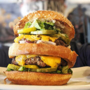 The “Drive Thru Burger” at Nepenthe Brewing Co. is inspired by McDonald’s Big Mac