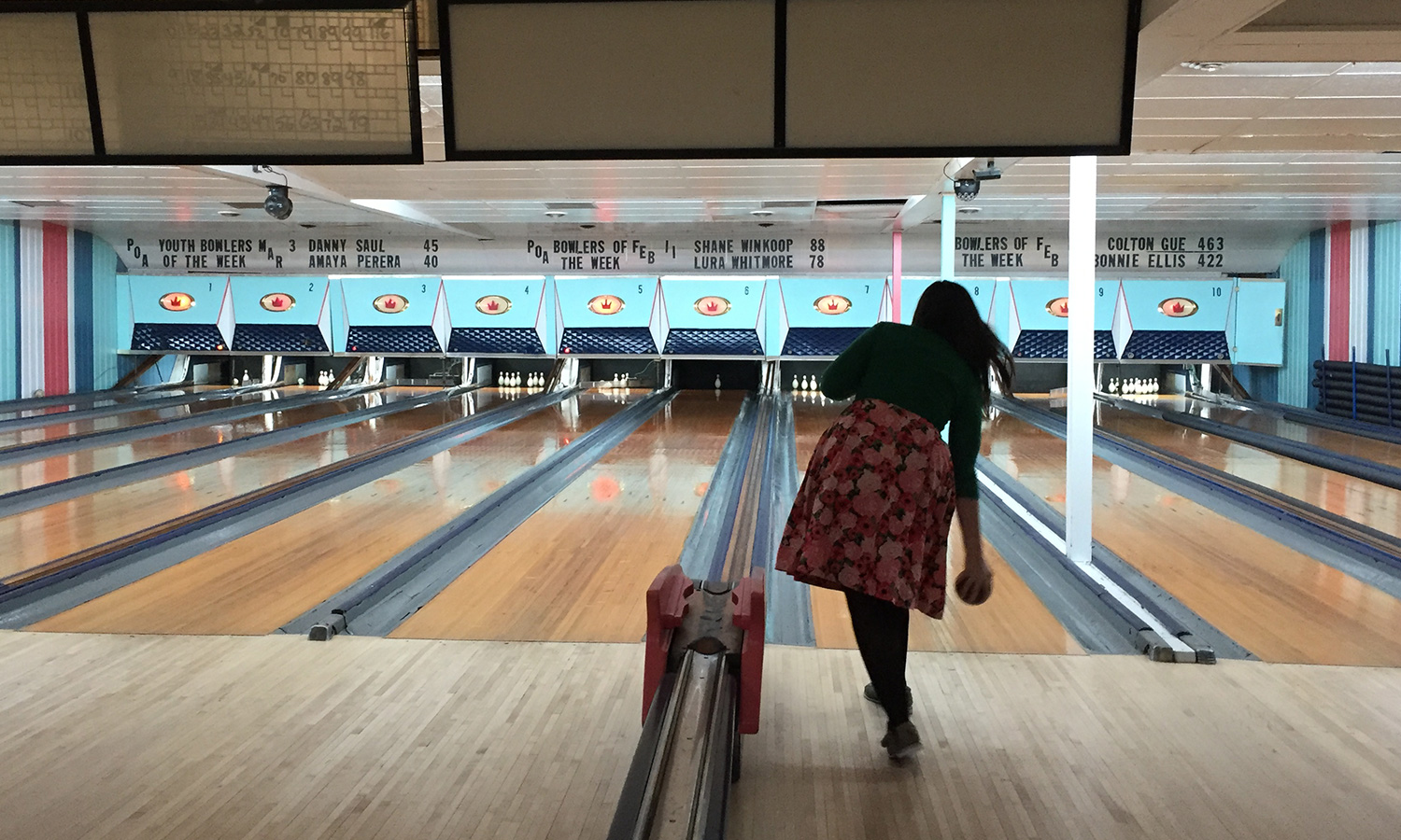 Duckpin Bowling up the street from my house