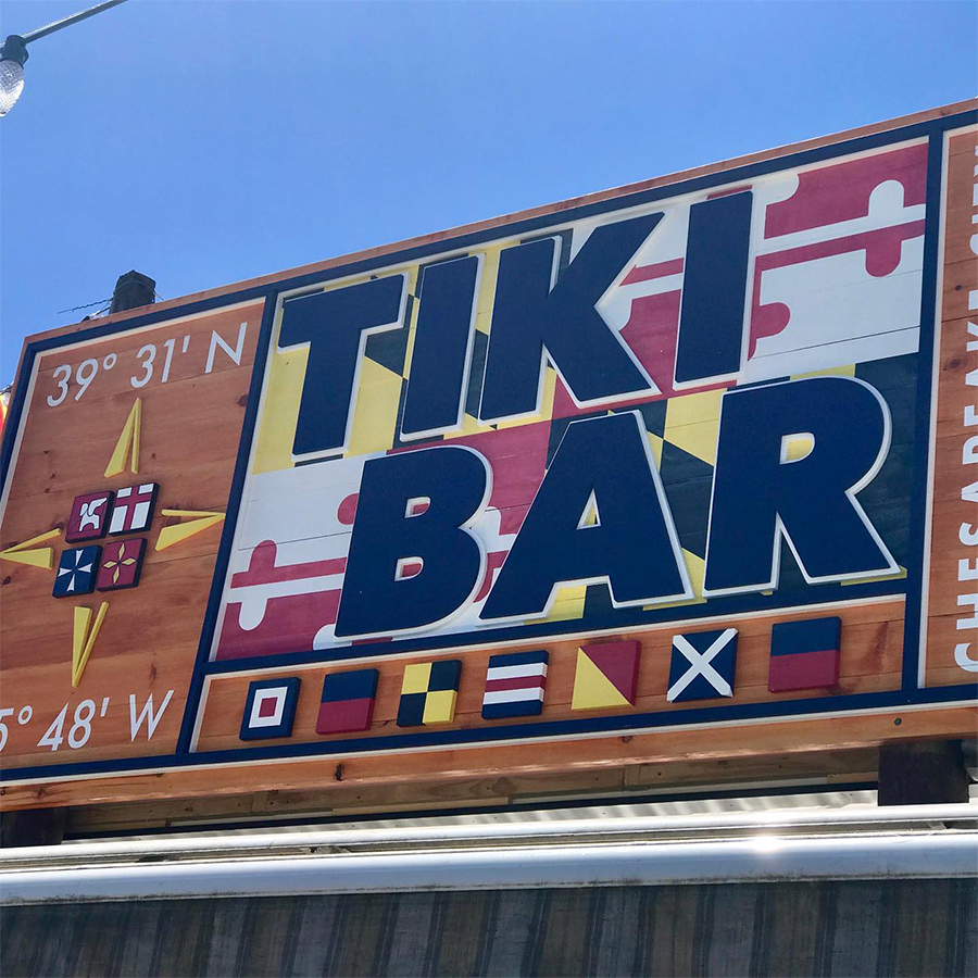 Chesapeake Inn Tiki Bar Sign