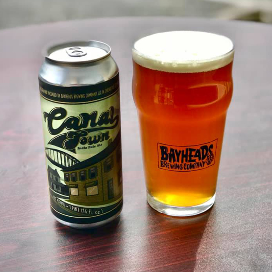 Canal Town Beer Can and Glass