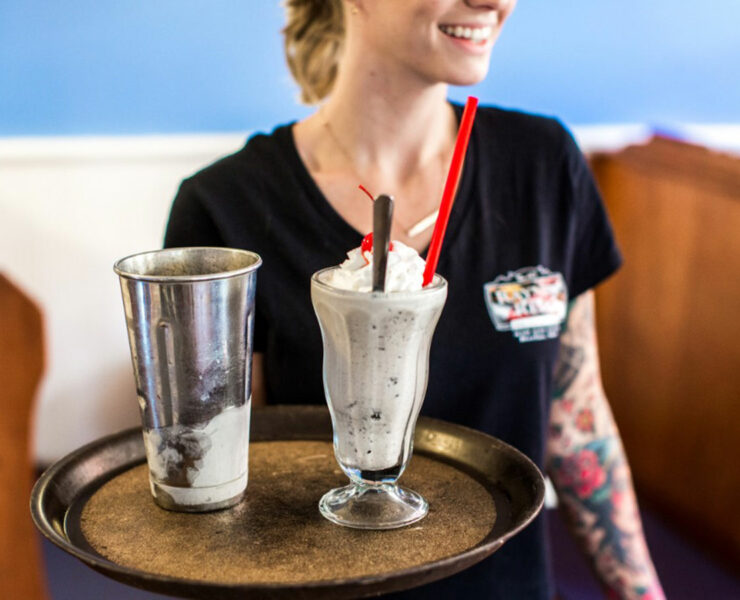 Milkshake at Rayne's Reef Soda Fountain
