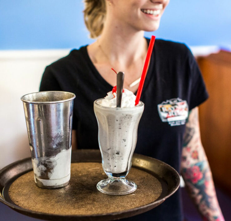Milkshake at Rayne's Reef Soda Fountain