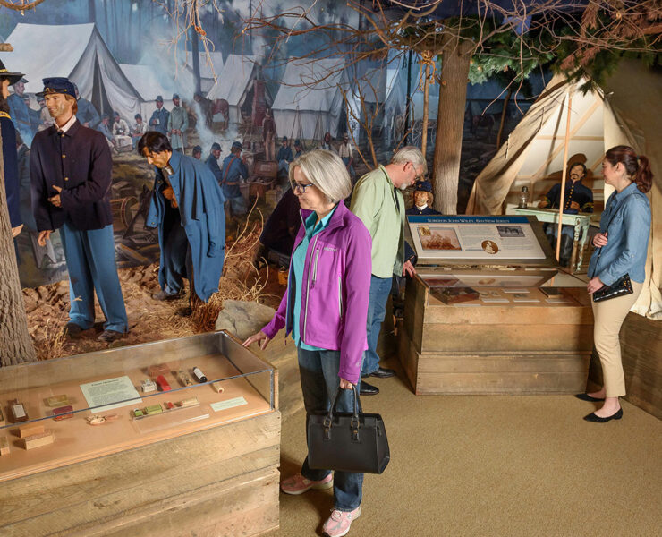visitors in a museum