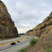 highway through a mountain