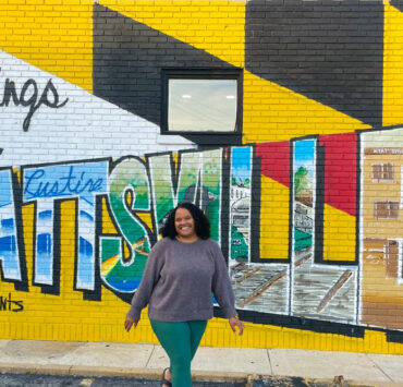 Hyattsville Mural featuring Maryland flag