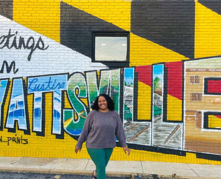 Hyattsville Mural featuring Maryland flag