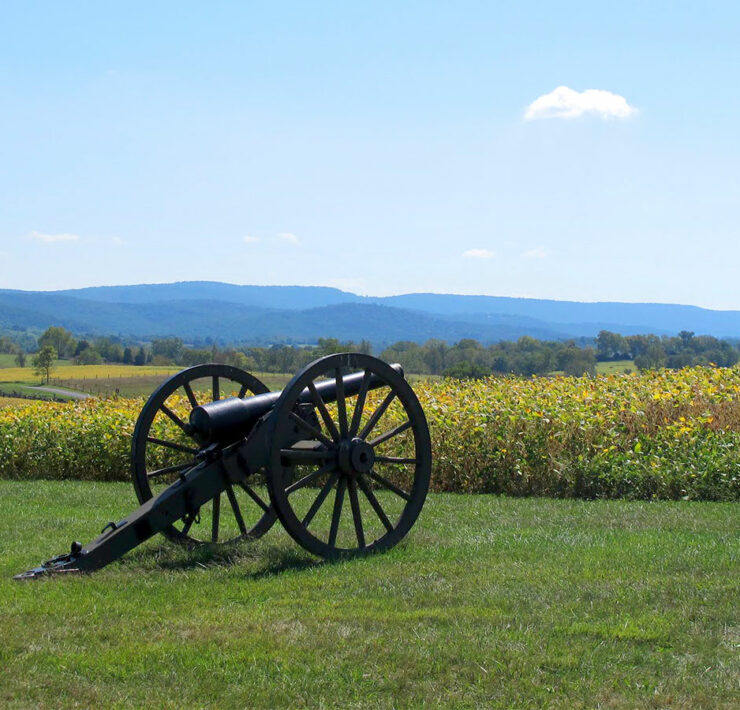 A cannon at Antietam National Battlefiled in Maryland