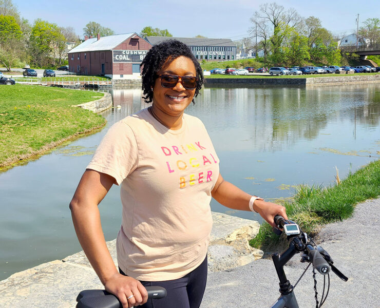Kara along a stream next to Cushwa