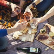 group of friends picnicking