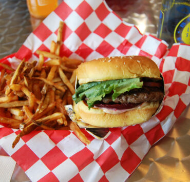 burger and fries