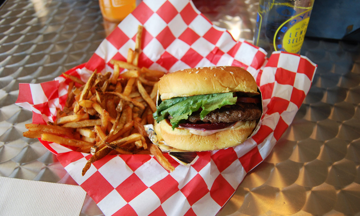 burger and fries
