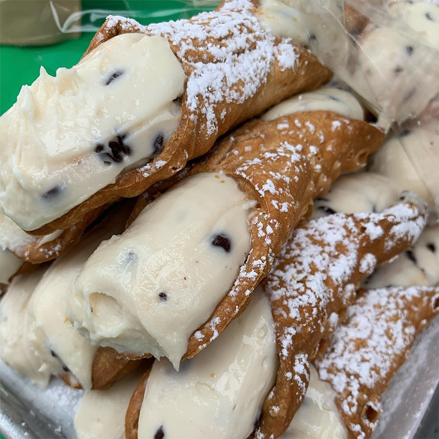 cannolis from Vaccaro's