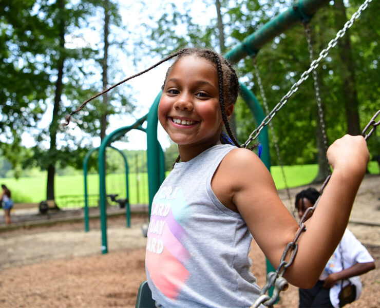 girl on swing