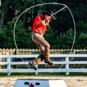cowboy jumping through rope
