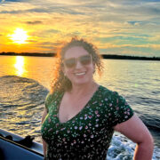 The author on a sunset cruise in St. Mary’s County