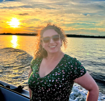 The author on a sunset cruise in St. Mary’s County