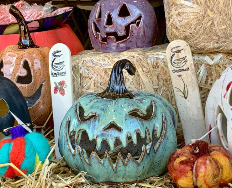 clay pumpkins