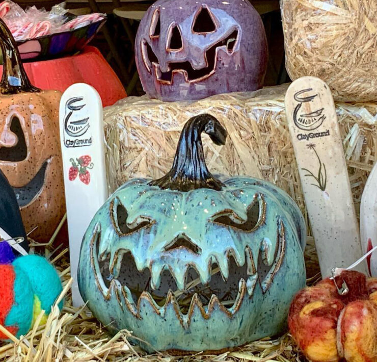 clay pumpkins