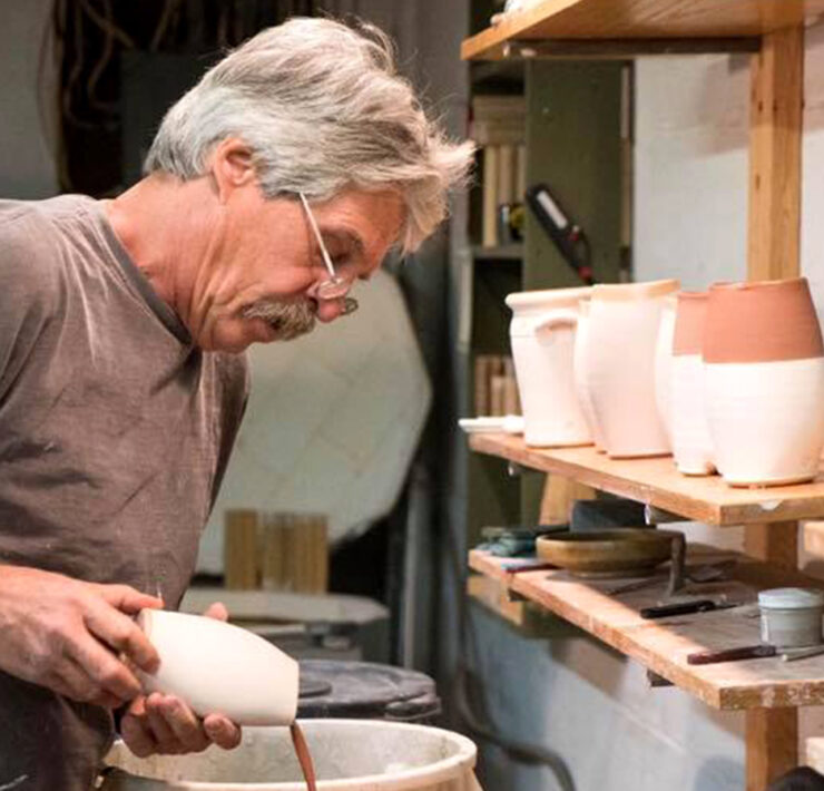 Artist Bill van Gilder of van Gilder Pottery in Gapland, MD.
