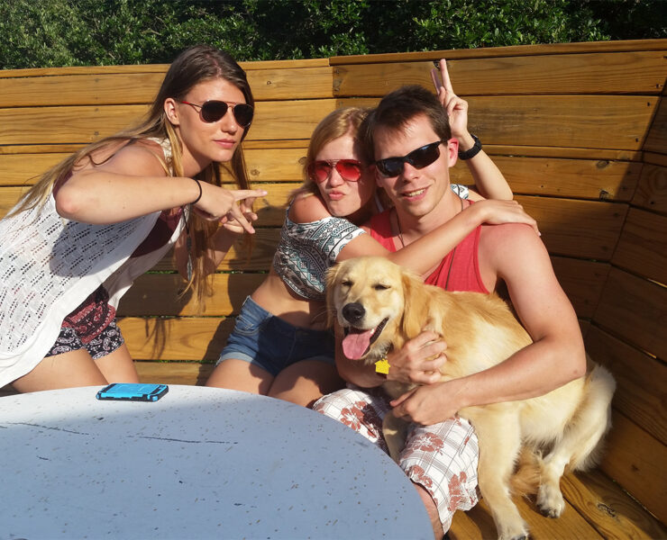 The author’s children on a beach vacation