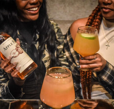 friends with cocktails