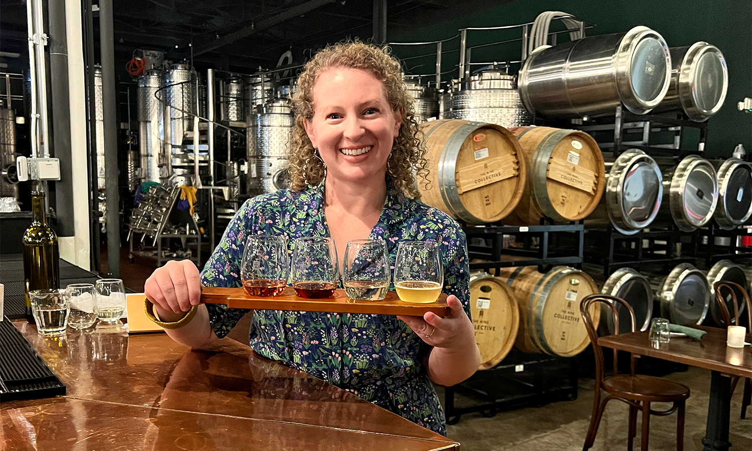 The author at The Wine Collective in Baltimore, MD