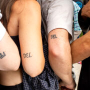 Friends with Del tattoos