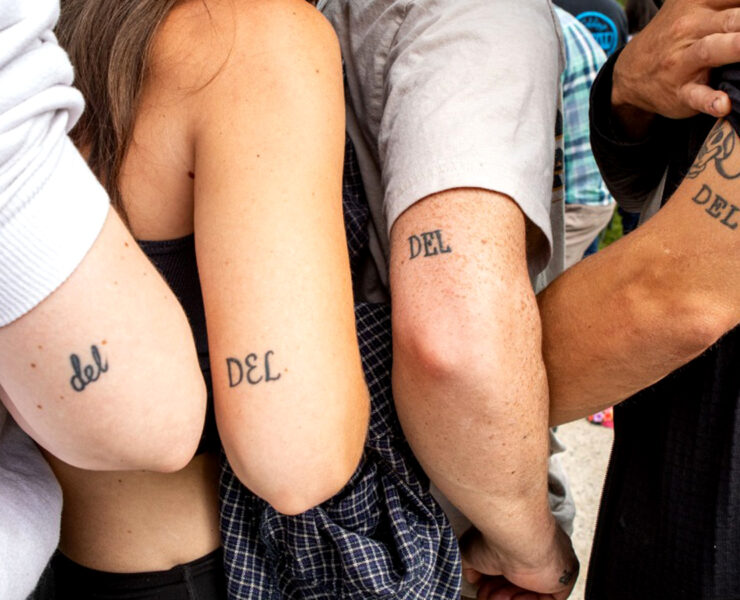 Friends with Del tattoos