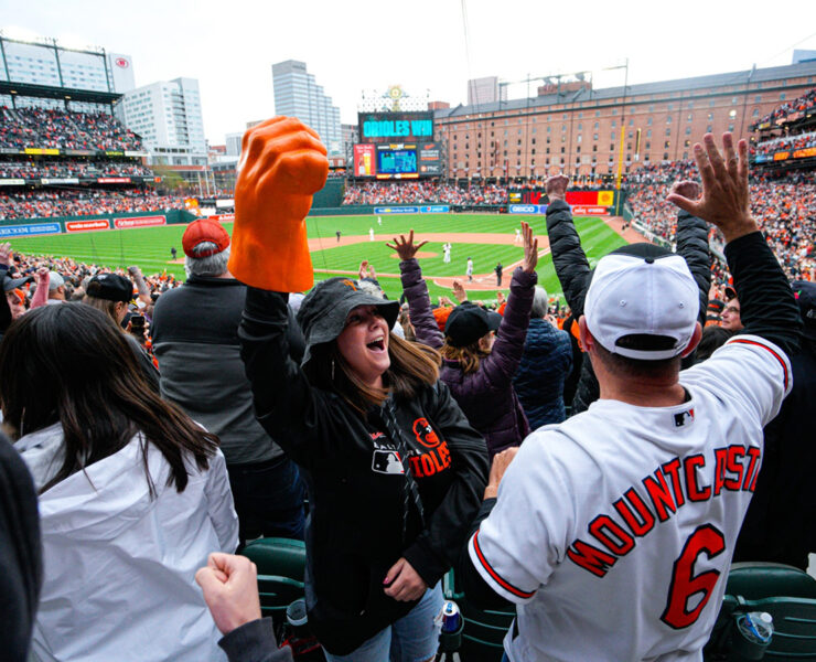 fans at an Orioles game
