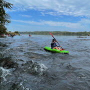 Lone kayaker on the water