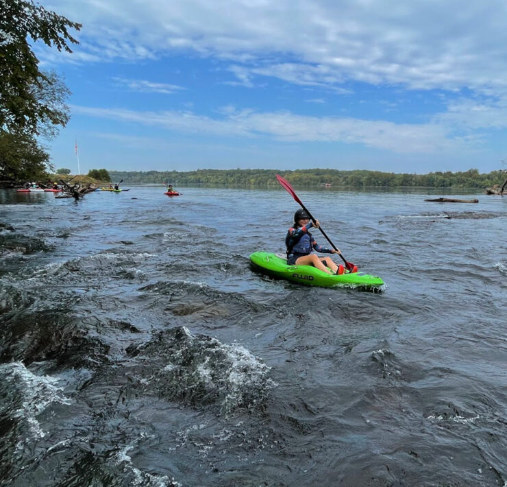 Lone kayaker on the water