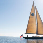 Sailboat on the Bay on a Sunny Day
