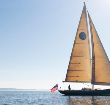 Sailboat on the Bay on a Sunny Day
