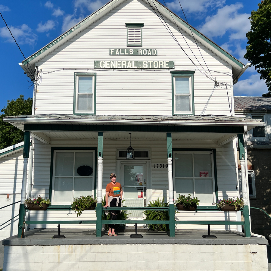 Big white country house general store