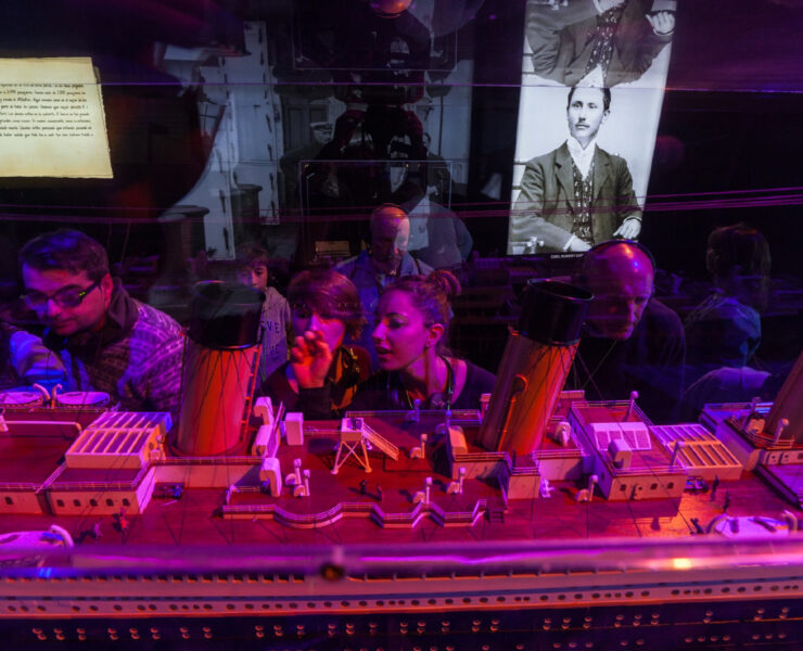 People exploring Titanic museum