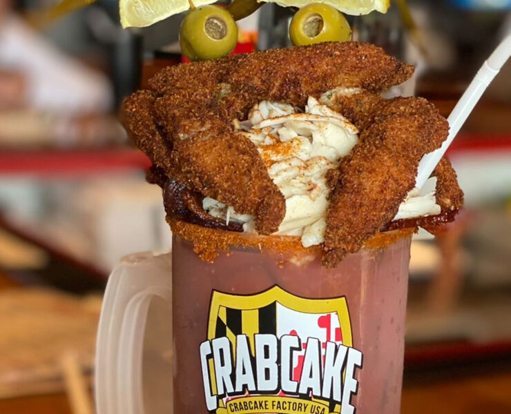 Bloody Mary in a beer stein