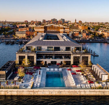 Aerial of luxury hotel