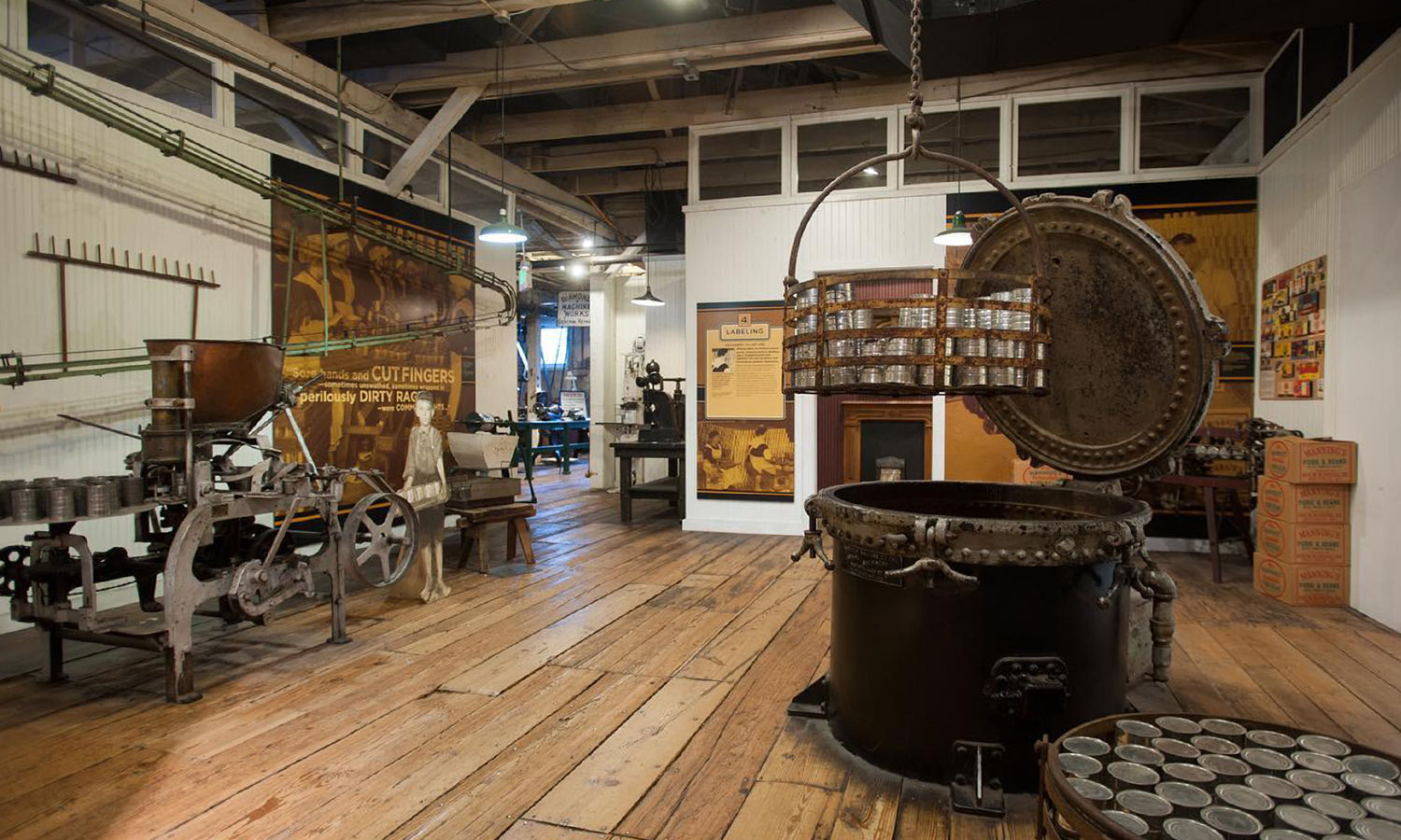 Inside of an industrial exhibit