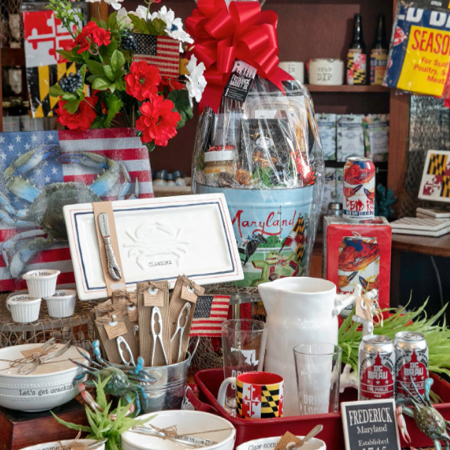 Spread of gifts at a shop
