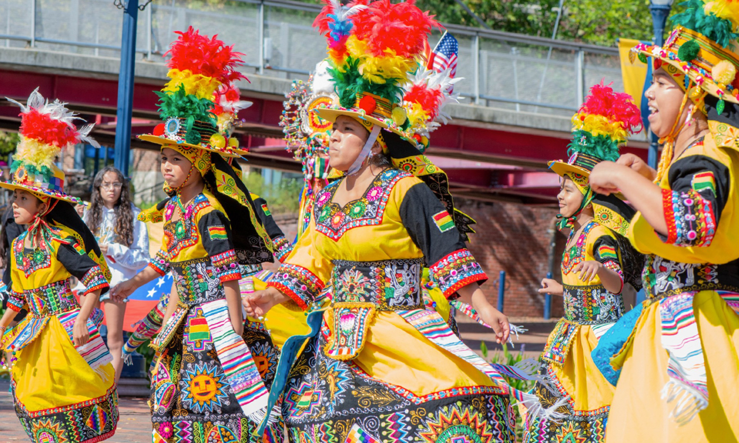 People dancing in Hispanic Heritage Parade
