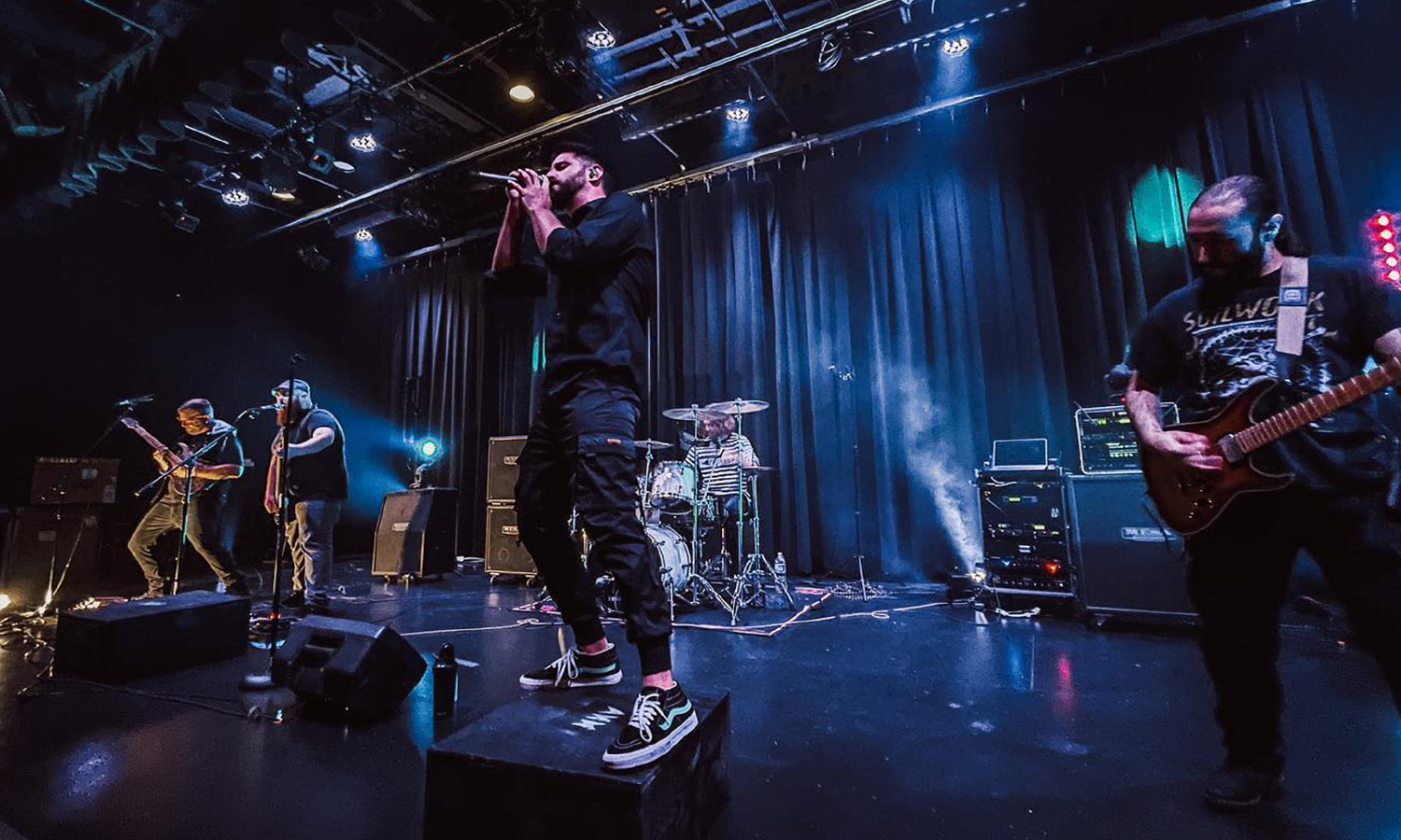 Band performing on stage