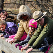 Park ranger demonstrates how to open a lock