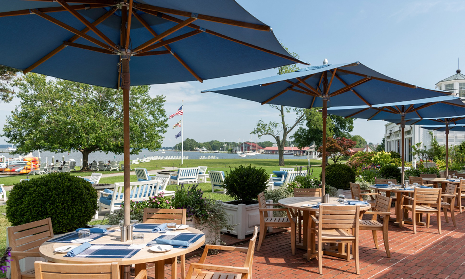 View at a patio at a resrot